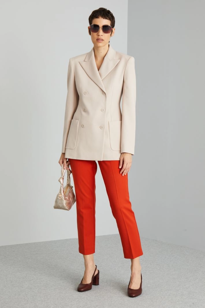 Heavy jersey blazer - POWDER PINK