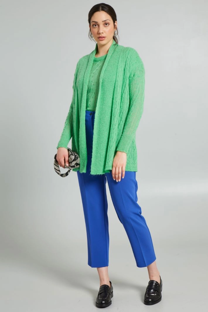 Alpaca-blend cardigan - GREEN