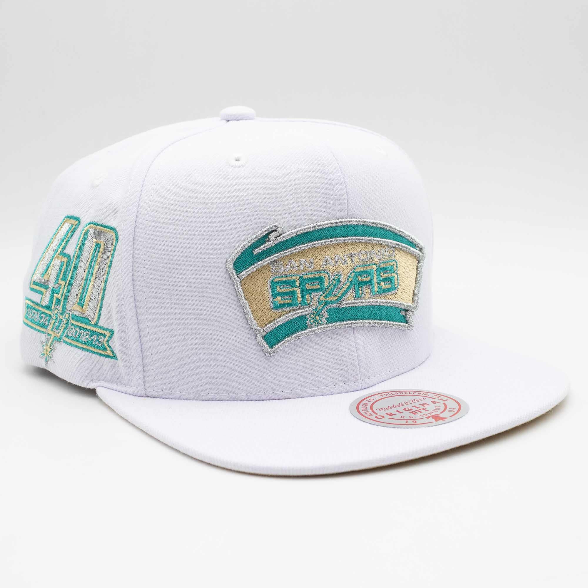 San Antonio Spurs Winter White Mitchell & Ness Snapback NBA Cap