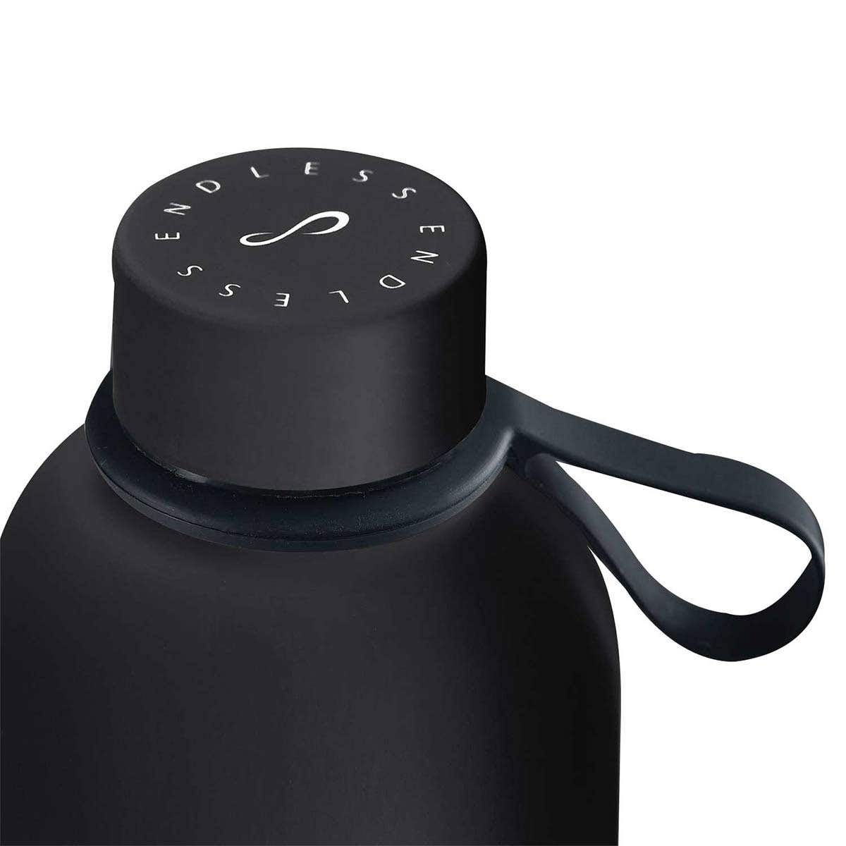 BLACK ENDLESS ICON THERMOS BOTTLE