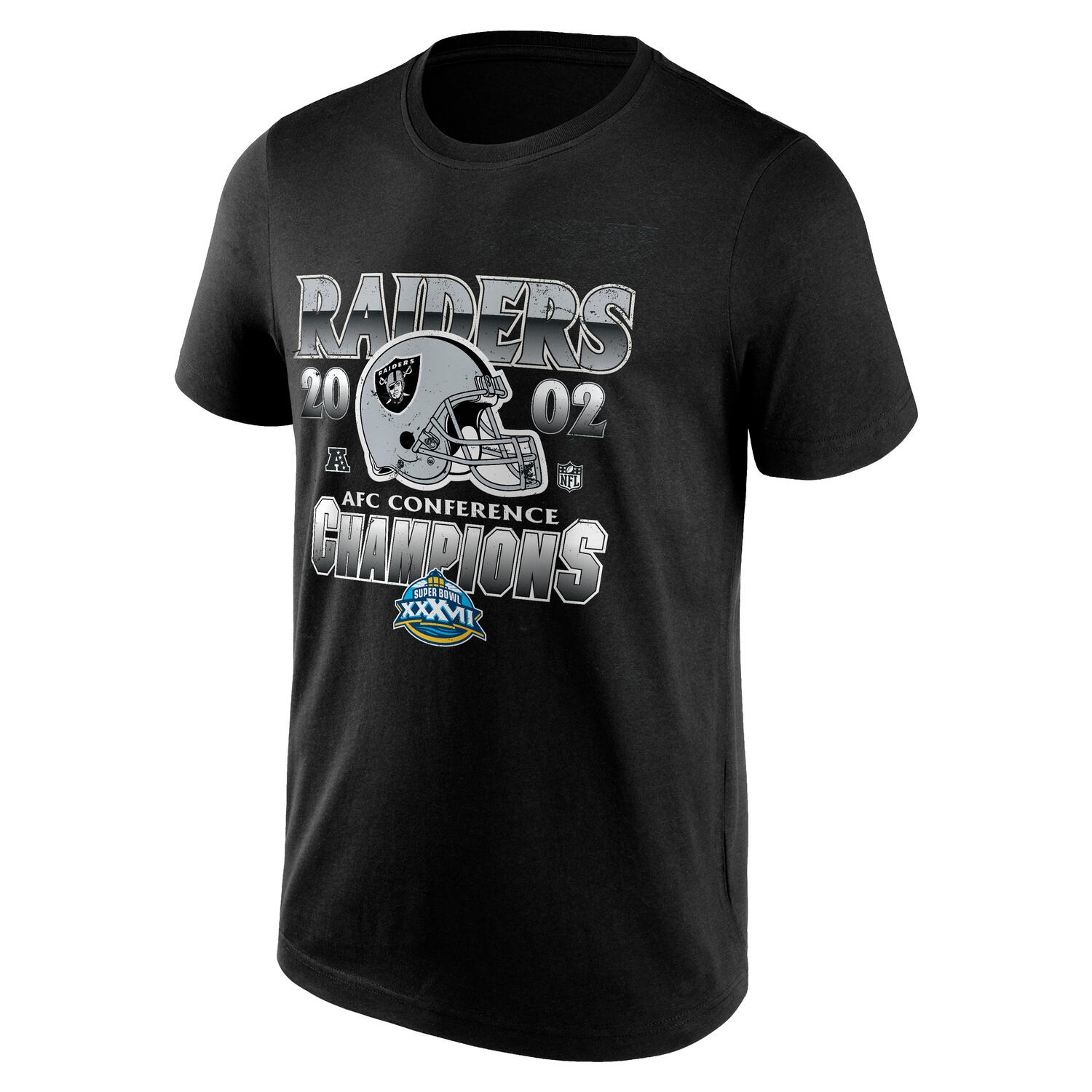 Oakland Raiders 2002 AFC Champions NFL T-Shirt Black