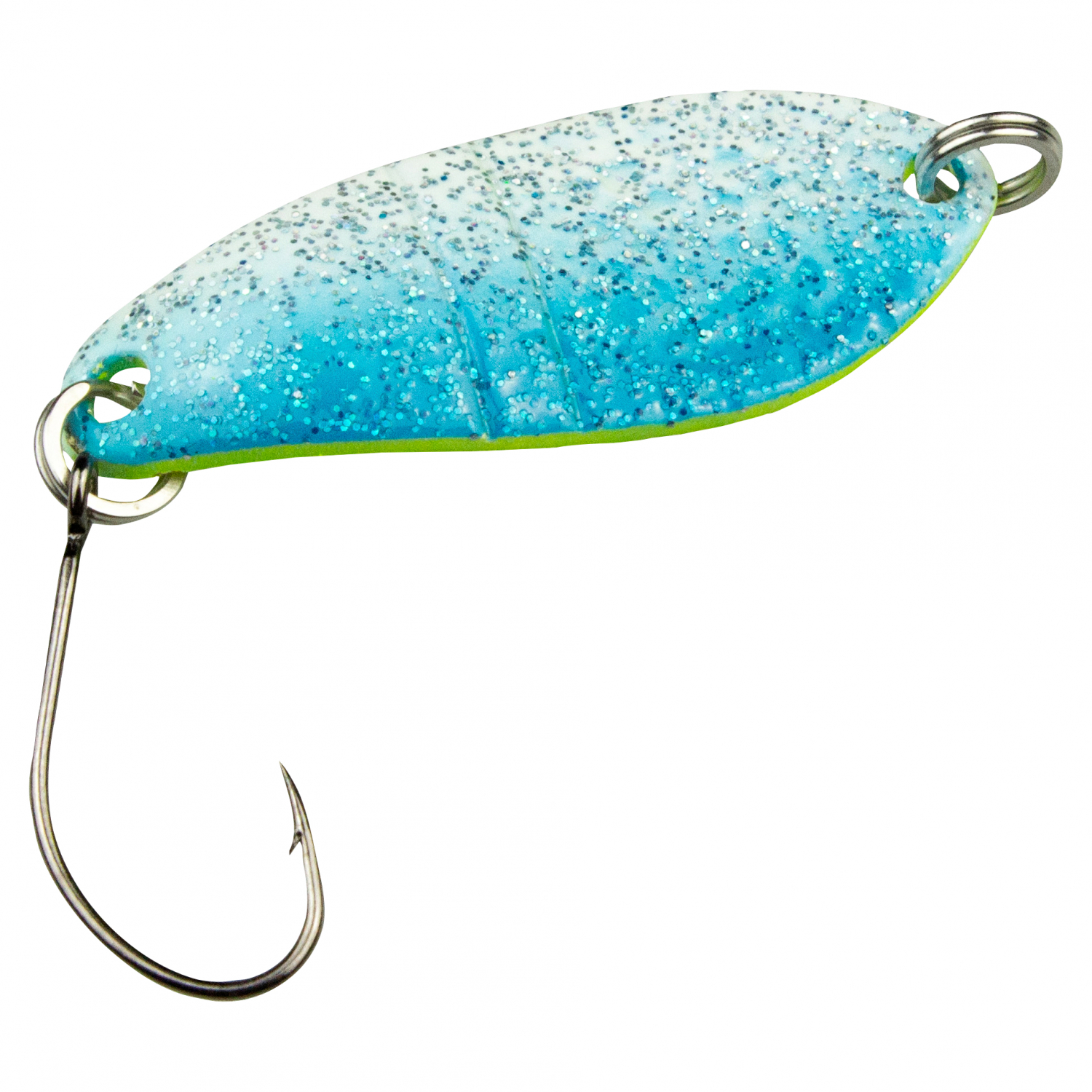 FTM Trout Spoon Dragon (2,5 g, Blue\/White, Yellow UV)