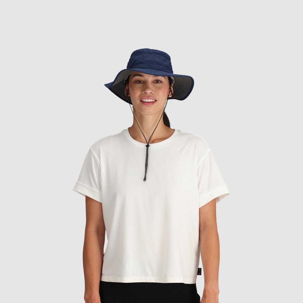 Outdoor Research Solar Roller Sun Hat Women - khaki-rice embroidery
