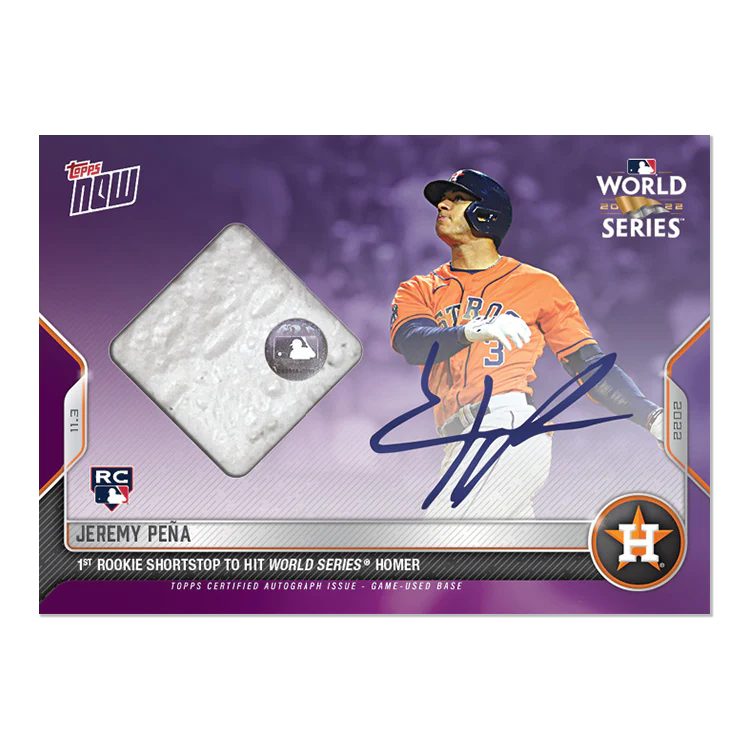 On-Card Auto-Relic # to 25 - Jeremy Peña - 2022 MLB TOPPS NOW® Card 1152C