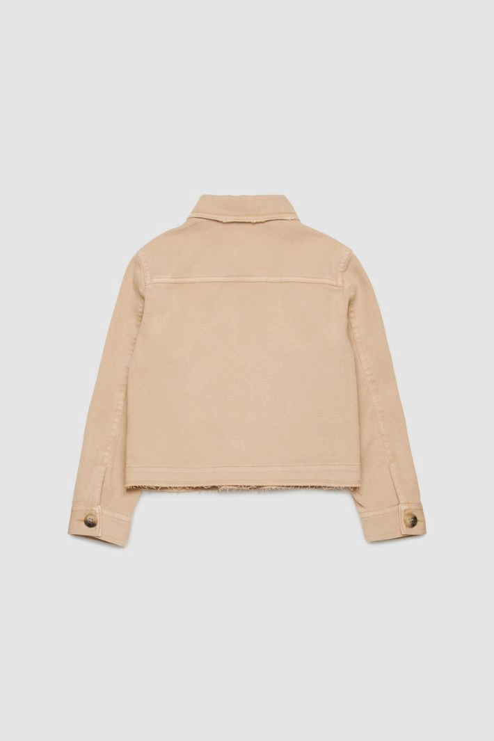 Jacket with patch pockets KID - BEIGE