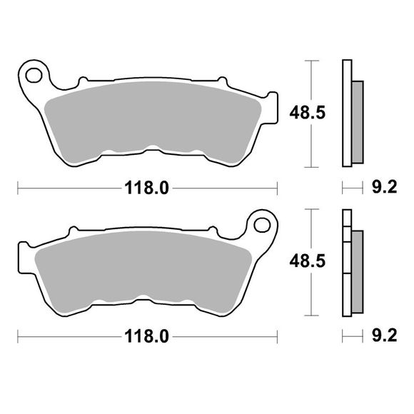 SBS 934H.HS Sinter Sintered Metal Front brake padsRef: 934H.HS / 934070