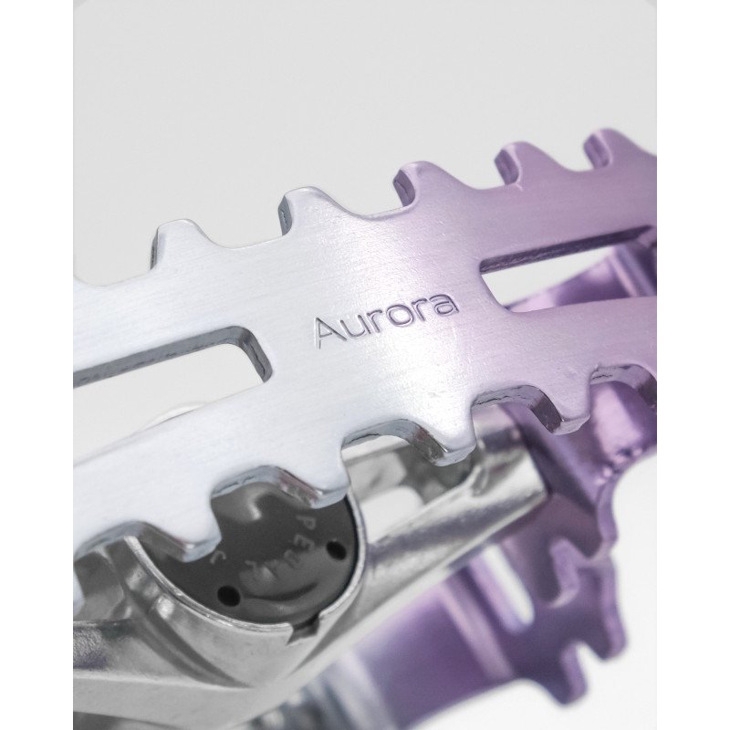MKS Aurora Pedals - purple / silver
