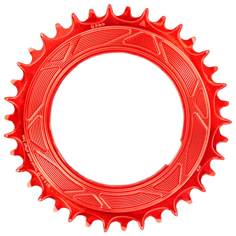 Alugear AERO Chainring - MTB | Thread Mount | 3mm | 1x 11/12s | round - black