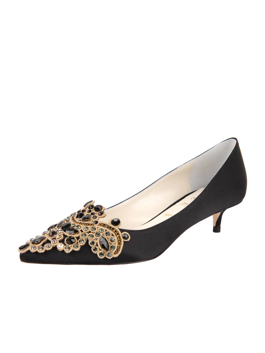 Brinsley Pointed Toe Kitten Heel
