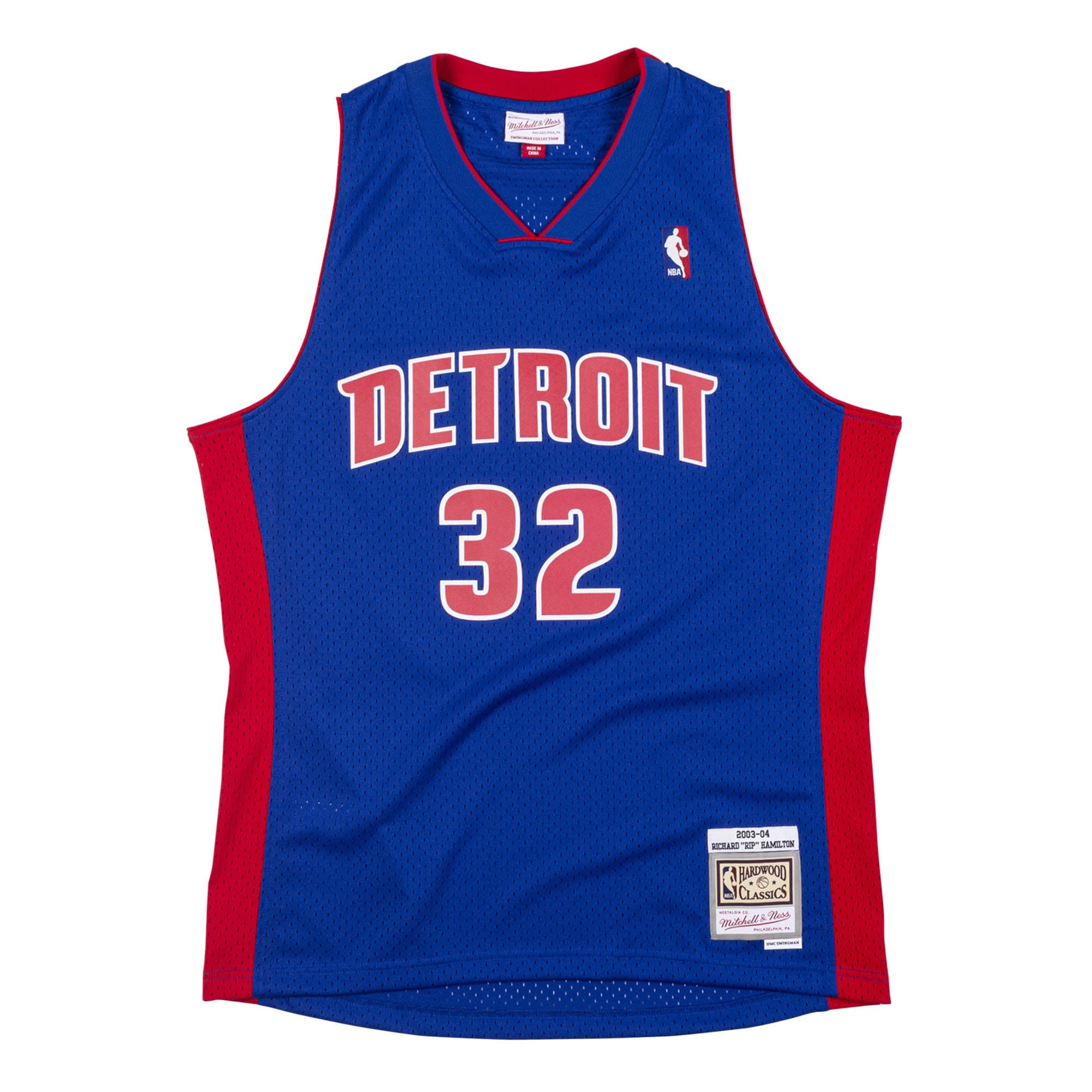 Rip Hamilton #32 Detroit Pistons 2003-04 Mitchell & Ness Swingman NBA Jersey Blue