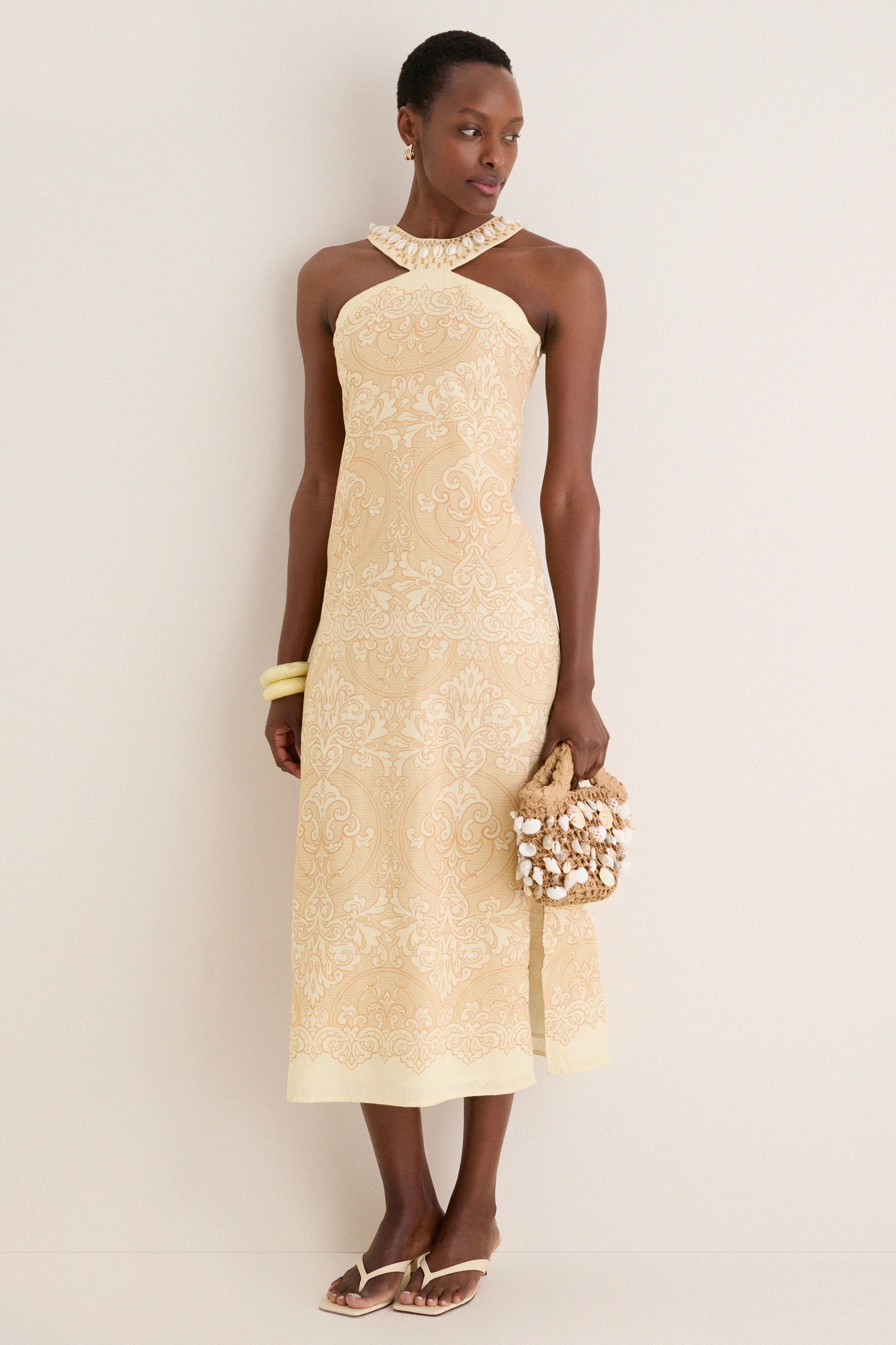 Sand Abigail Midi Dress