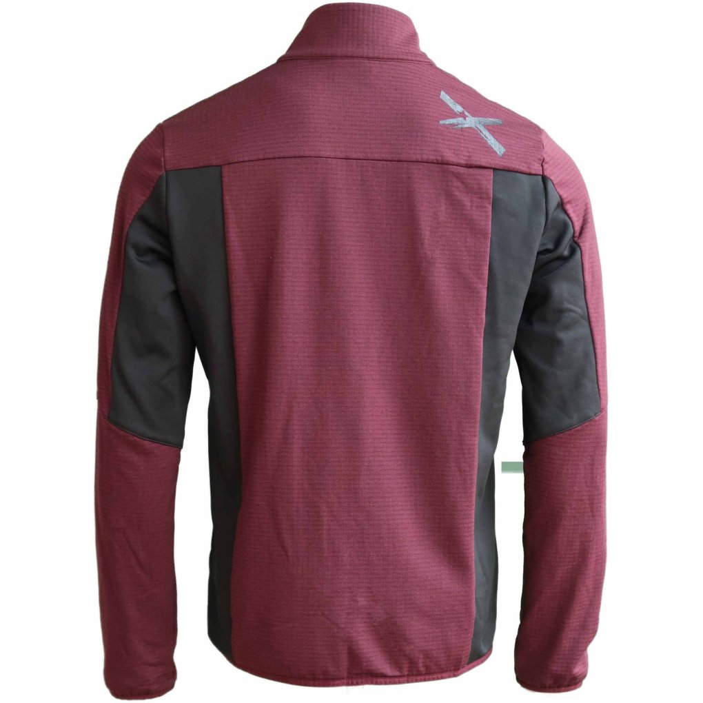 Zimtstern Albiz Fleece Jacket Men - Windsor Wine/Pirate Black