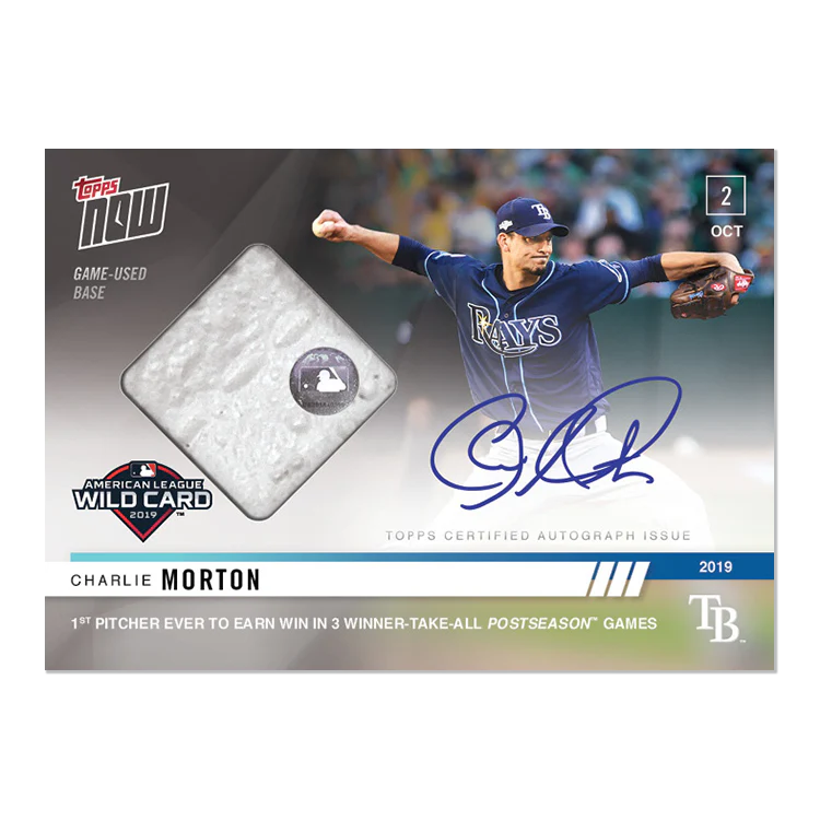 On-Card Auto Relic # to 99 - Charlie Morton - MLB TOPPS NOW® Card 943A