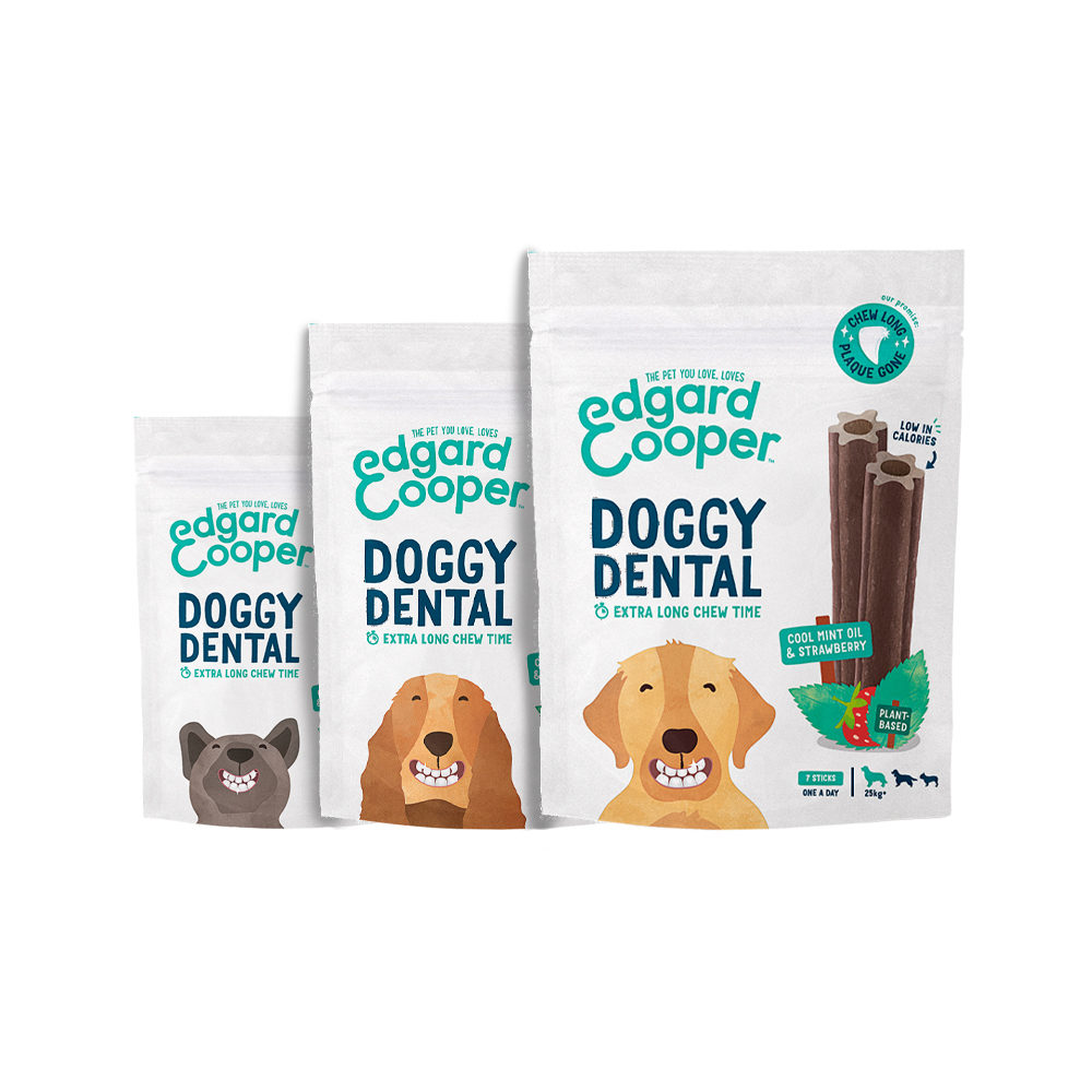 Edgard & Cooper Doggy Dental - Mint & Strawberry - Large - 7 Sticks