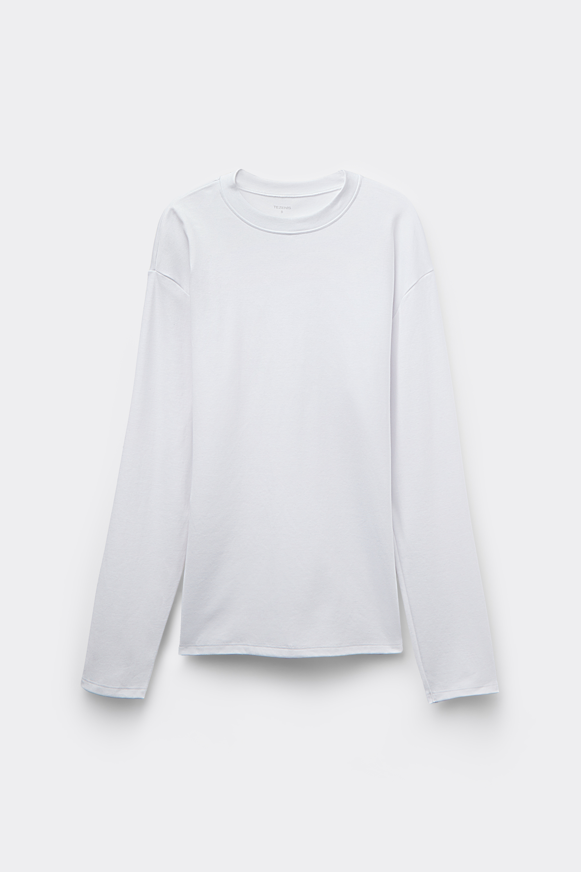 Medium Weight 100% Cotton Long Sleeve T-shirt with a Round Neckline