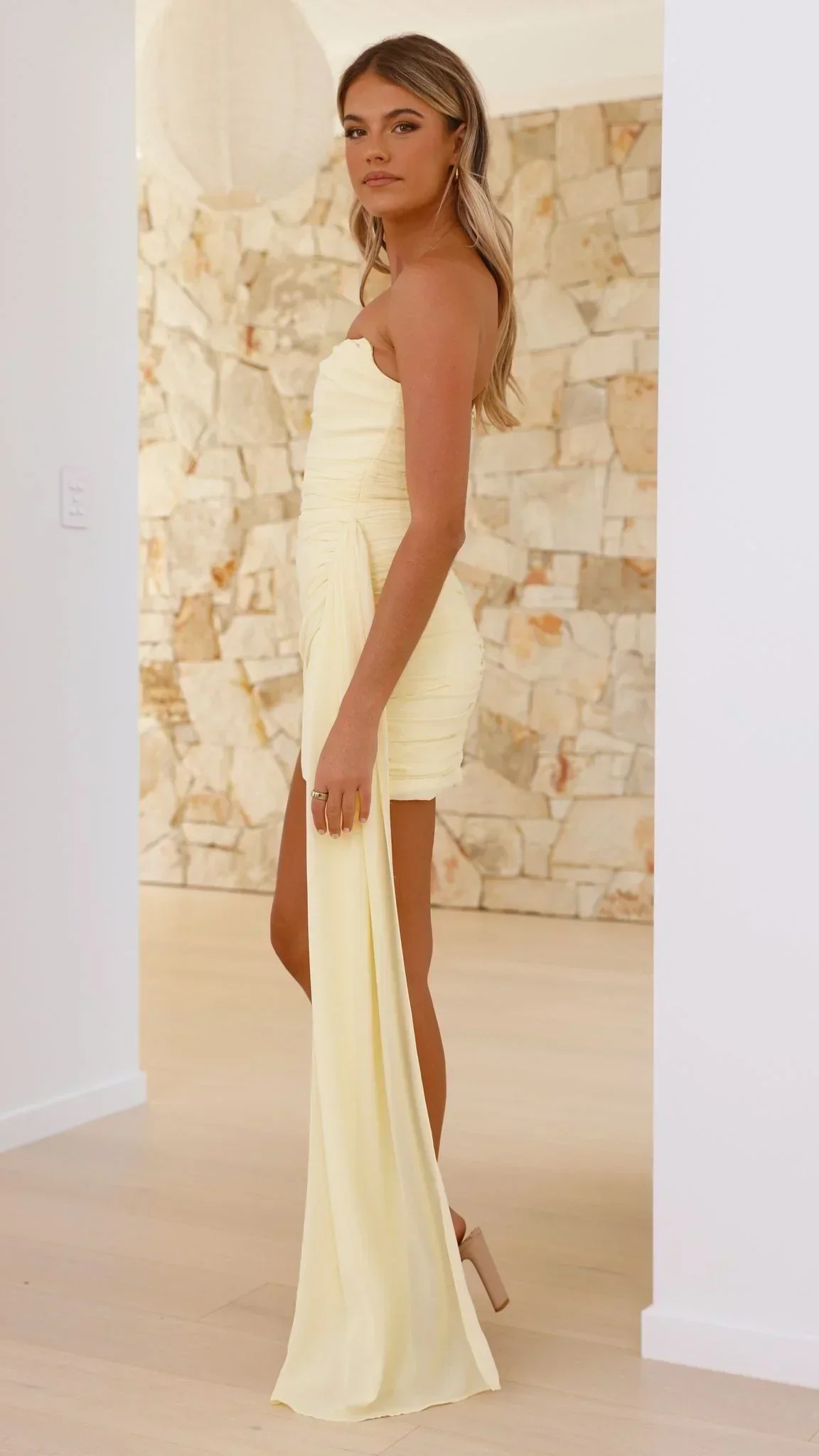 Night Lover Mini Dress - Lemon