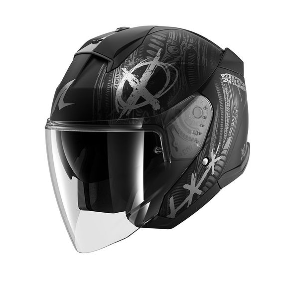 Casque jet Shark SKWAL JET SHIEVER - Noir / GrisRef : SH1855