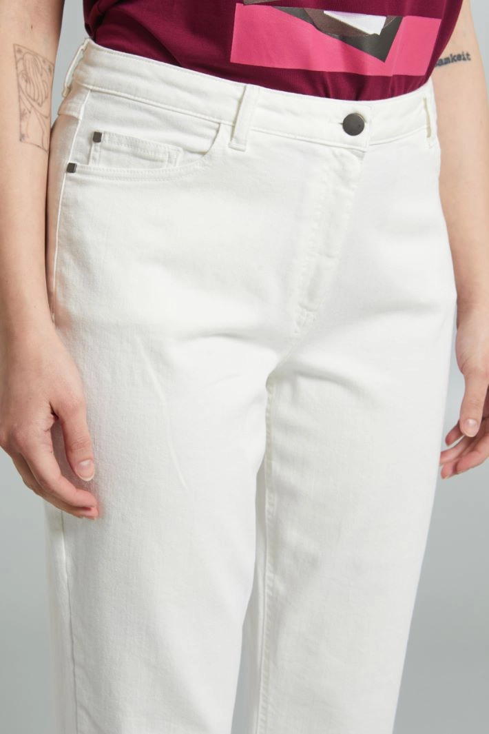 5-pocket bull trousers - WHITE