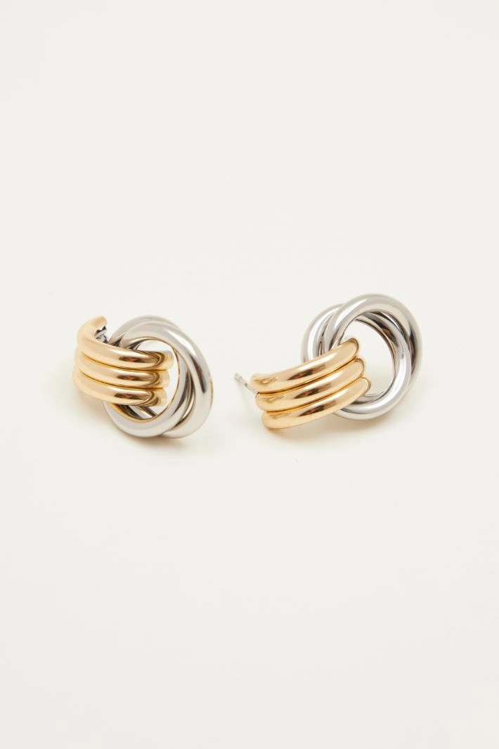 Linked hoop earrings - GOLD SILVER