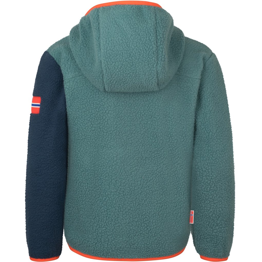 Trollkids Aurlandsfjord Jacket Kids - Stormy Blue/Mystic Blue/Flame Orange