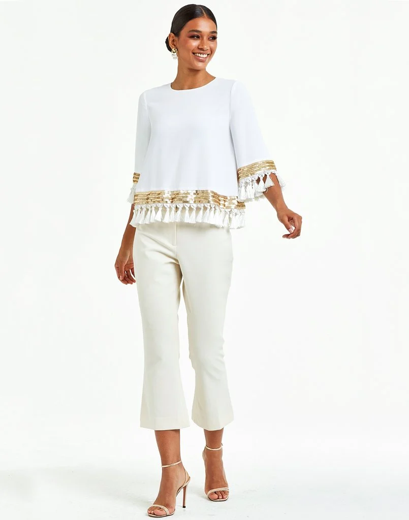 Shimmy Shimmy Tassel Top