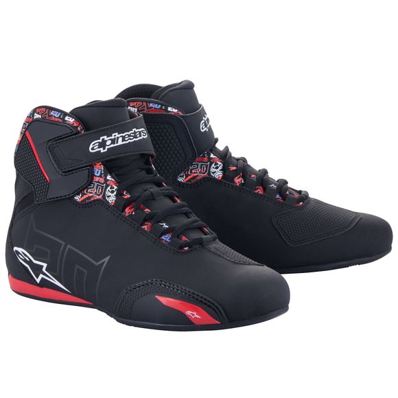 Alpinestars FQ20 FABIO QUARTARARO SEKTOR Motorcycle Riding Shoes - Black / RedRef: AP3152