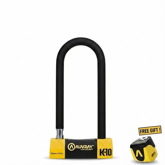 Auvray Lock Pack ANTIVOL SRA U K10 - 85X250 + BLOCK DISC ALARME B-LOCK-06 Mini Yellow UniversalRef: AUV0079 / PACK_K_MBL