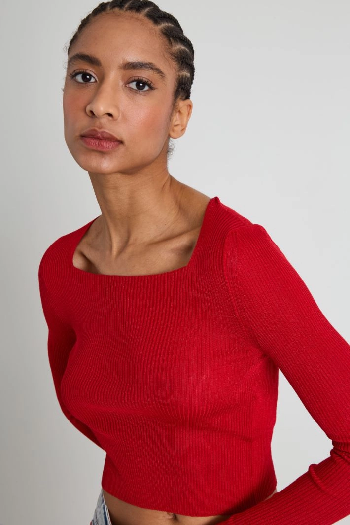 Backless shirt - RED