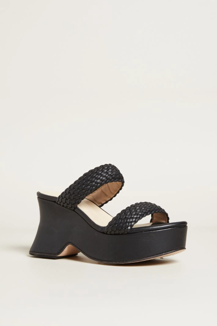 Wedge sandals - BLACK