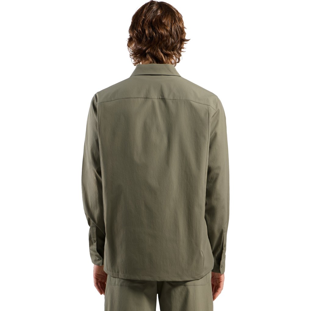 Odlo Hyper Contrast Long Sleeve Hiking Shirt Men - vetiver