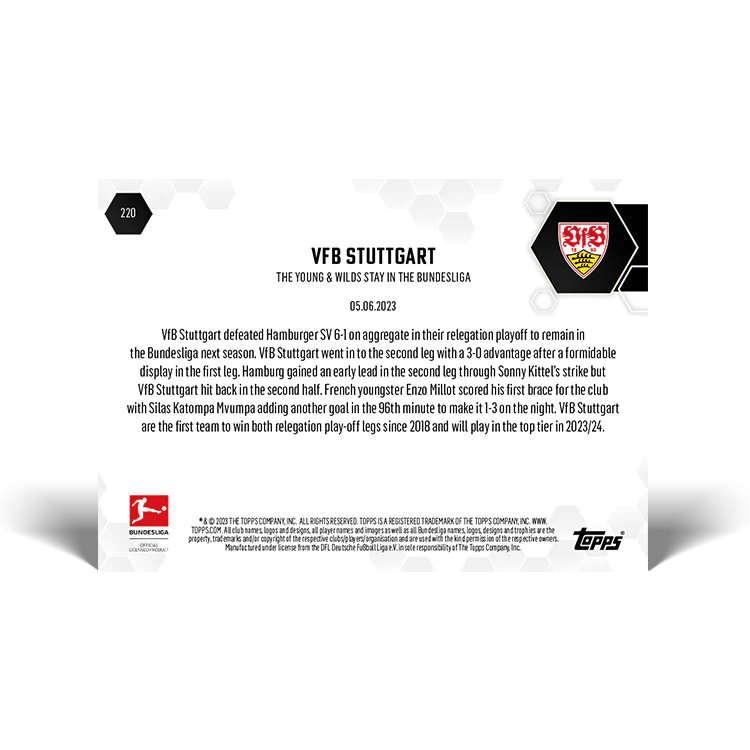 Topps UK - The young & wilds stay in the Bundesliga - Bundesliga TOPPS NOW® Card #220