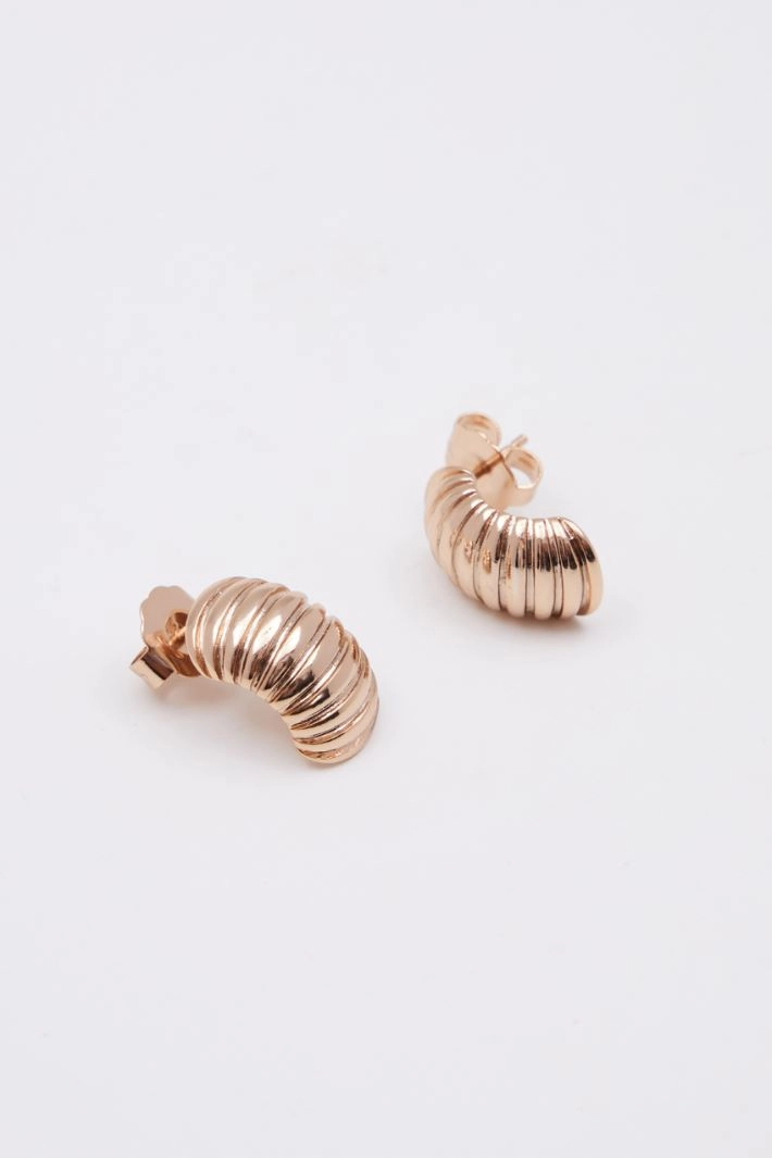 Knurled earrings - GOLD