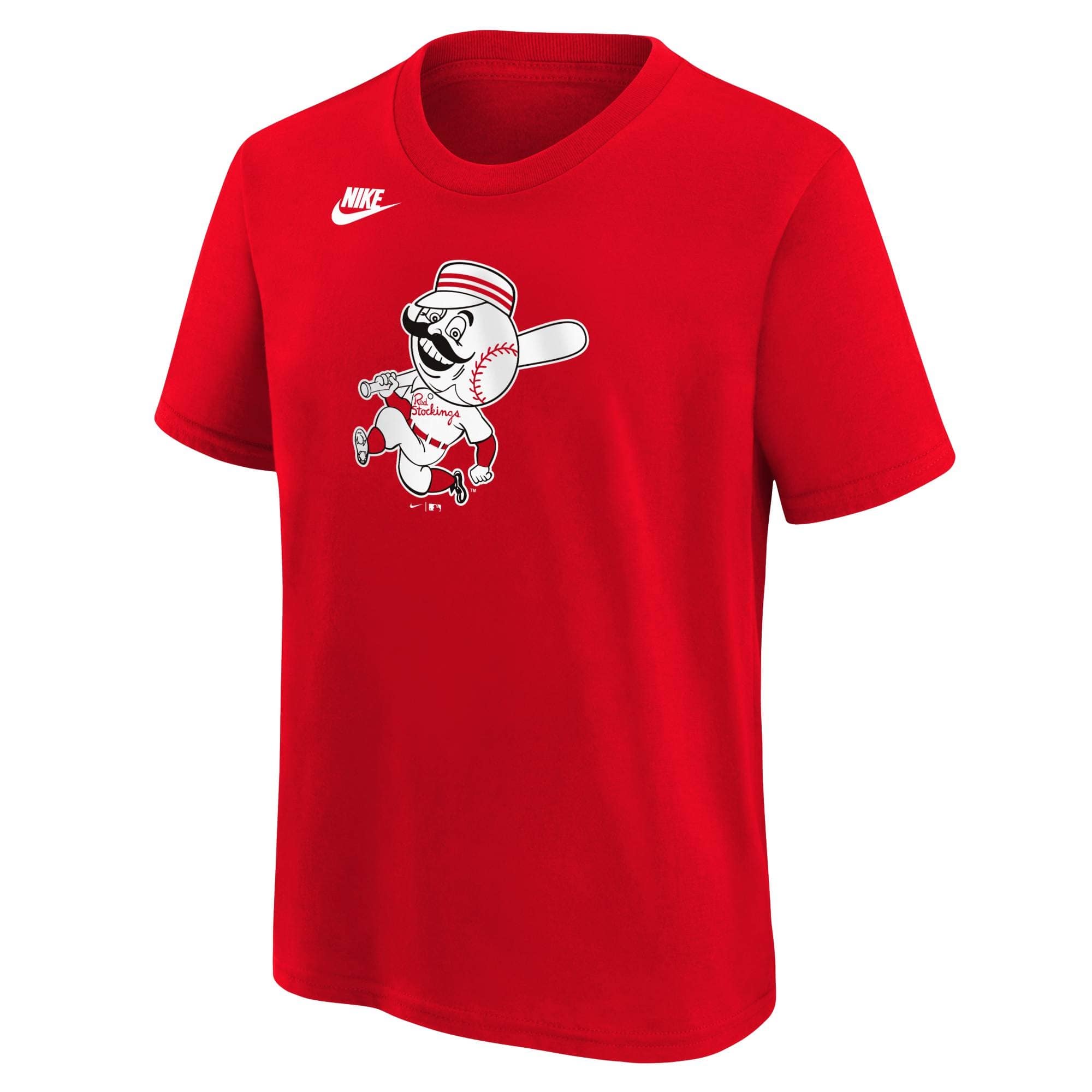 Cincinnati Reds Cooperstown Logo Nike MLB T-Shirt Red (YOUTH)