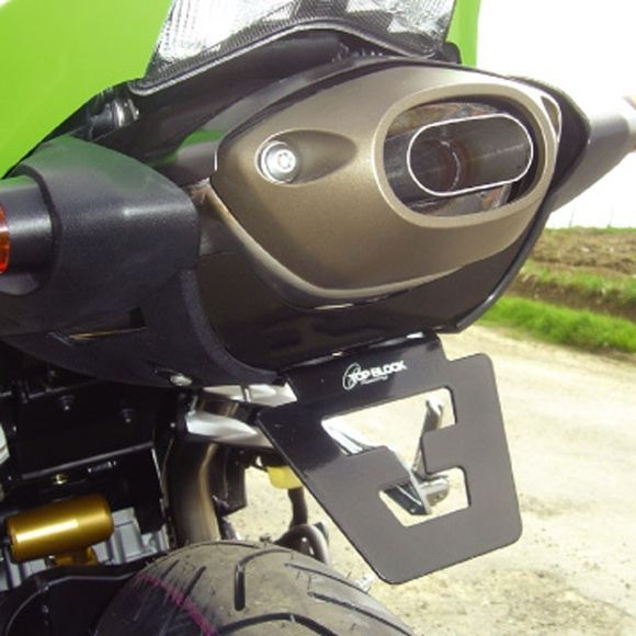 Top Block License Plate Holder KAWASAKI ZX6R 05/06 - BlackKAWASAKI 636 NINJA ZX-6 R (ZX636C) - 2005 - 2006Ref: tb0229 / spk14