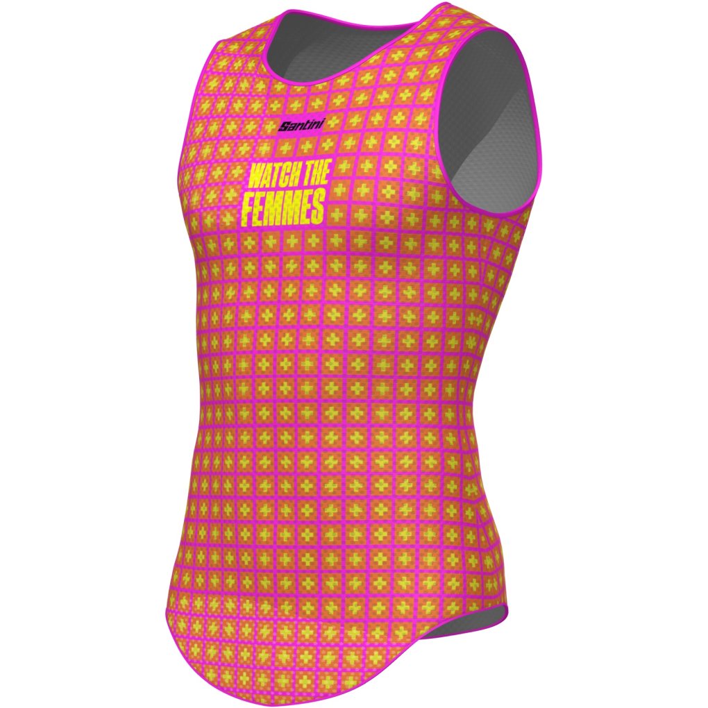 Santini Femmes Avec Zwift Grand Départ Suisse Baselayer Tank Women - Tour de France™ 2026 Collection RE002GLLSUIS6TDF - arancio fluo AF