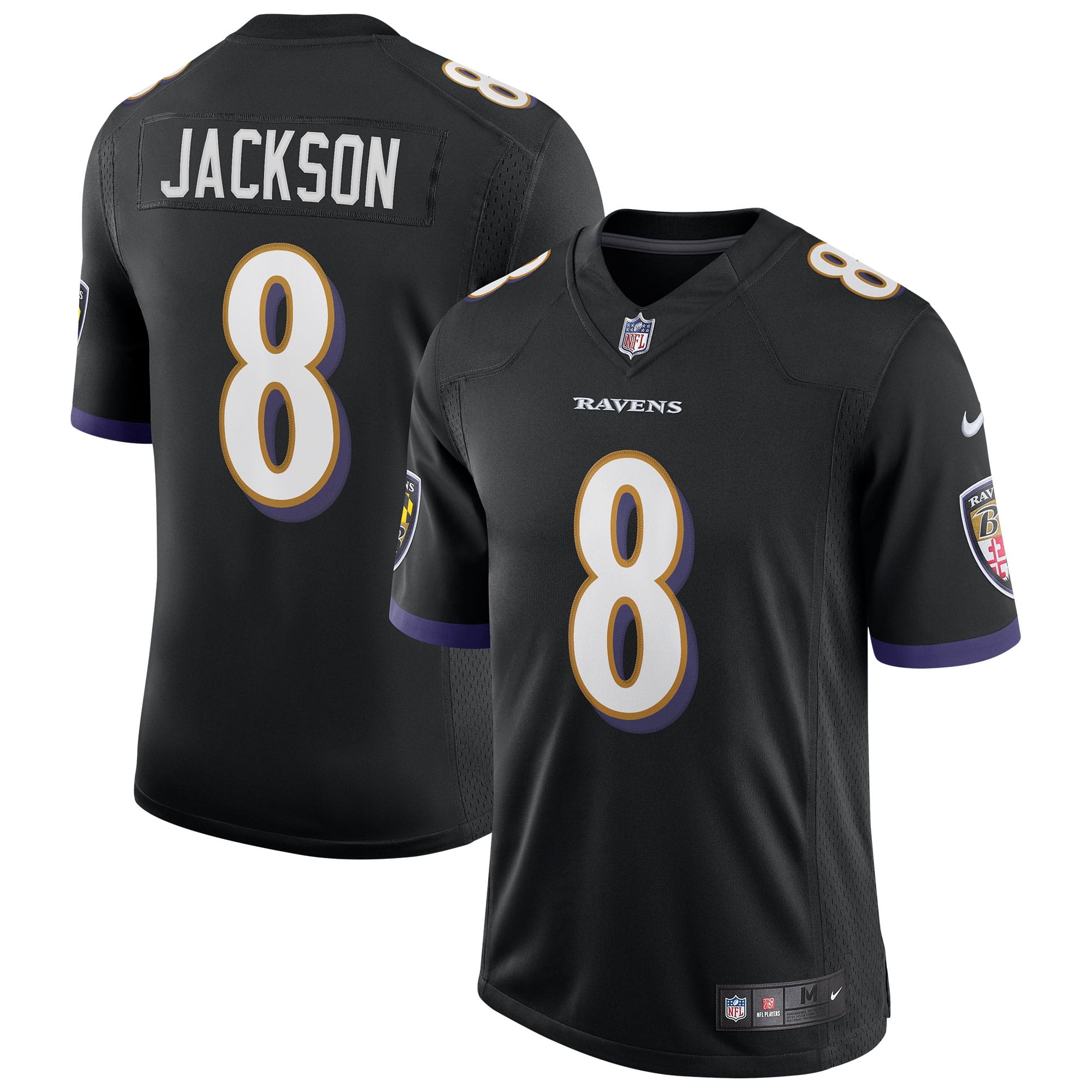 Lamar Jackson #8 Baltimore Ravens Nike Speed Machine Limited NFL Jersey Black