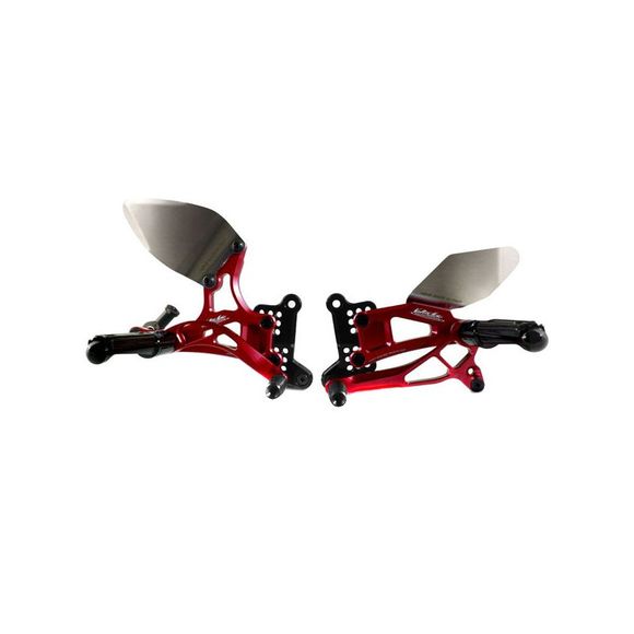 Valter Moto TYPE 2.5 REVERSED Rearsets - RedHONDA 1000 CBR 1000 RR FIREBLADE (SC57) - 2004 - 2005Ref: PEH049RT25A