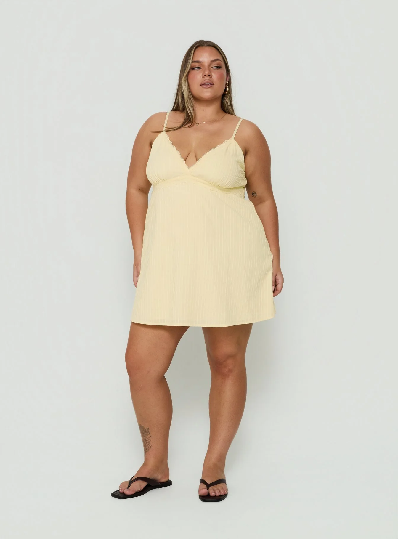 Lunya Mini Dress Lemon Curve
