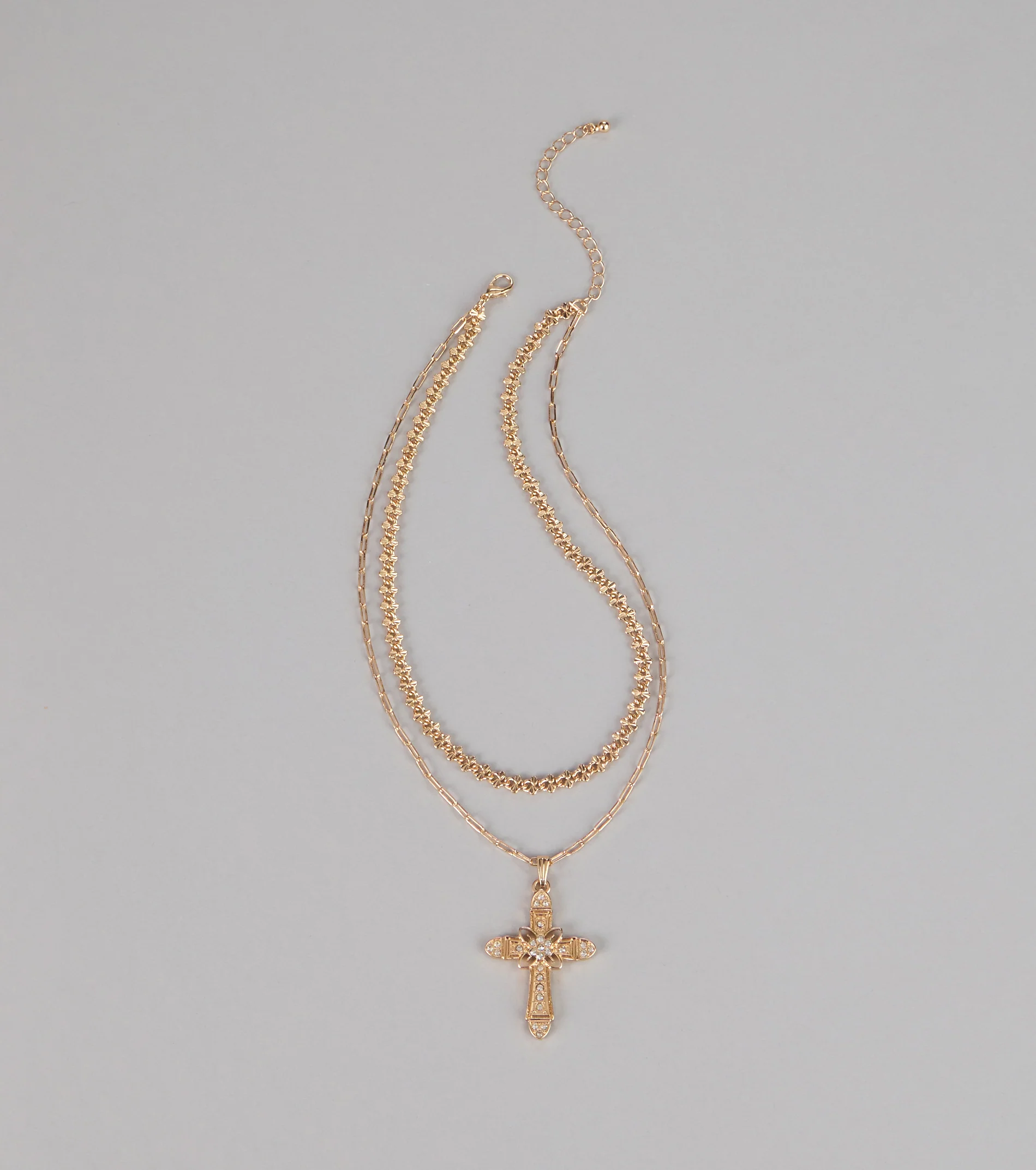 Shining Faith Cross Chain Necklace