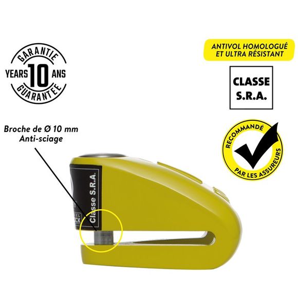 Antivol Auvray BLOQUE DISQUE DK 10 SRA UniverselRef : AUV0047 / DK10YAUV
