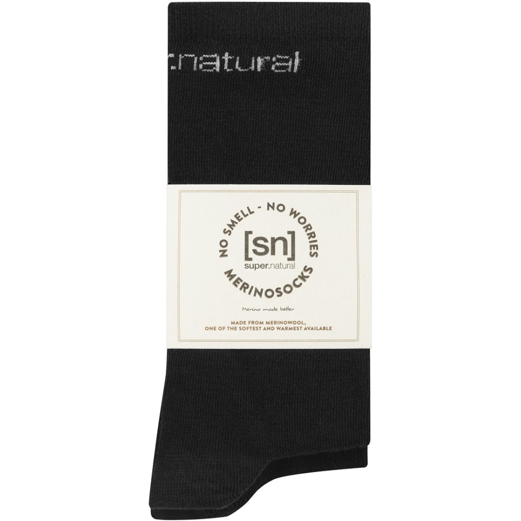 SUPER.NATURAL SN All Day 2-Pack Socks - Jet Black/Vapor Grey