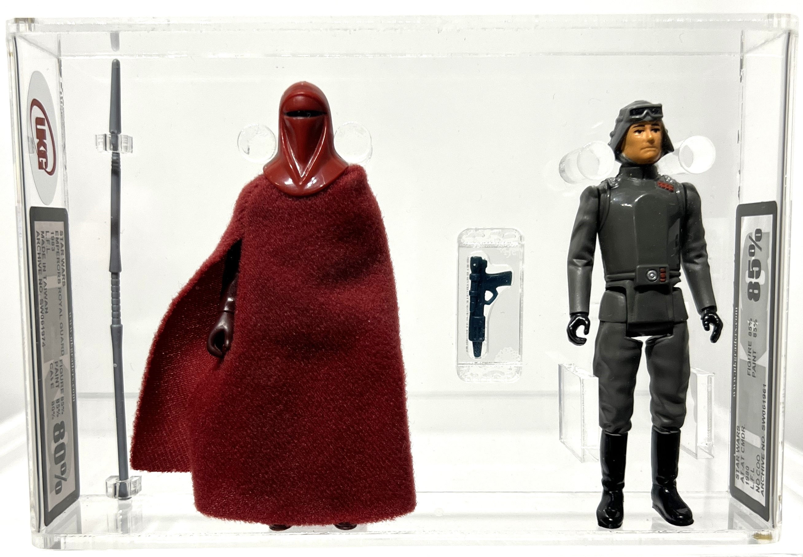 Star Wars Emperors Royal Guard 1983 L.F.L. Taiwan UKG 80 *SW061974* & Star Wars AT-AT CMDR ESB 1980 L.F.L. No Coo UKG 85 *SW061961*
