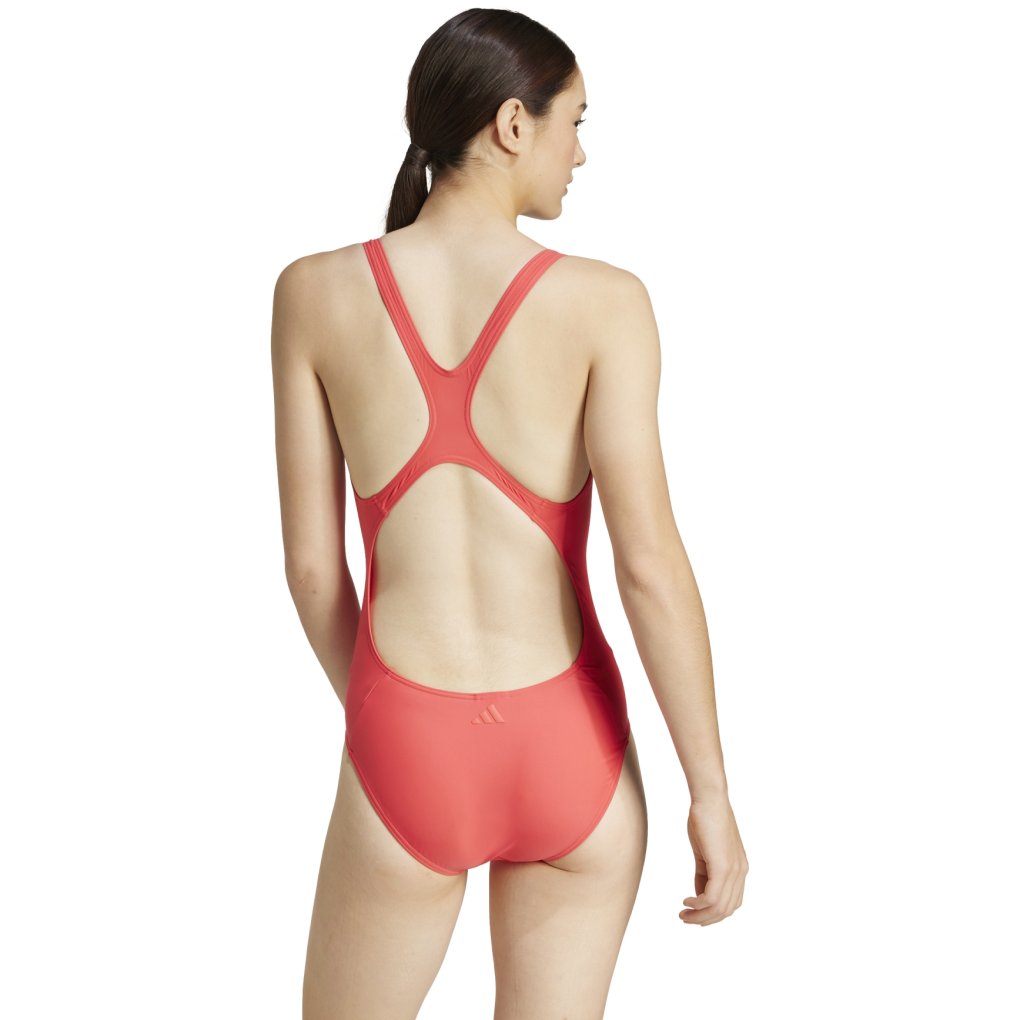 adidas Big Bars X-Back Swimsuit Women - semi lucid red/white JJ0430