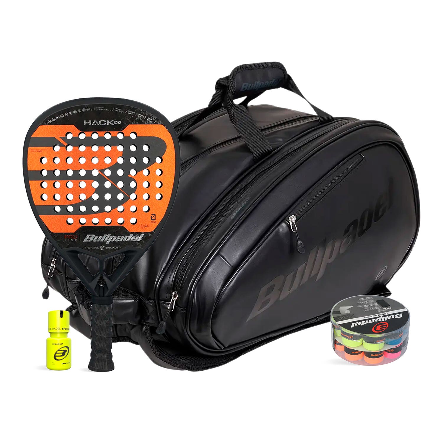 PACK BULLPADEL HACK 03 24 PADELBAG AVANT LEATHER 2 DRUM DRY GRIP