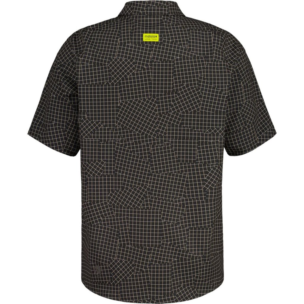 Maloja TrainsM. Gravel Shirt Men - deep black grid 8923