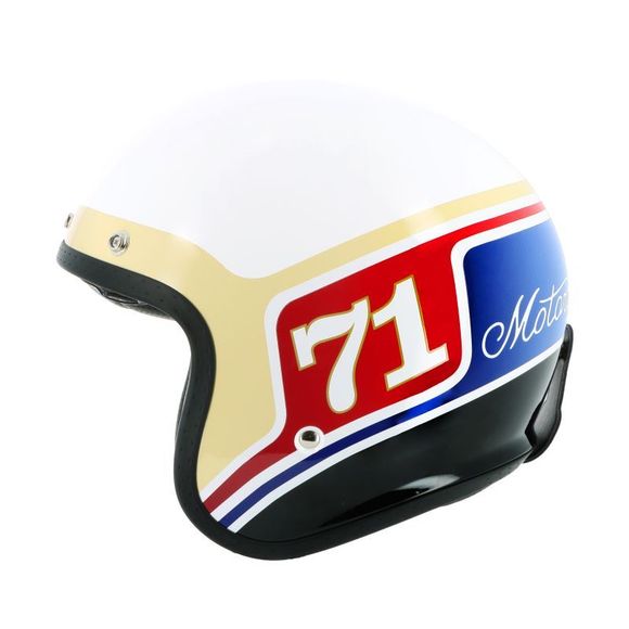 Helstons SEVENTY ONE Jet Helmet - White / BlackRef: HS1342