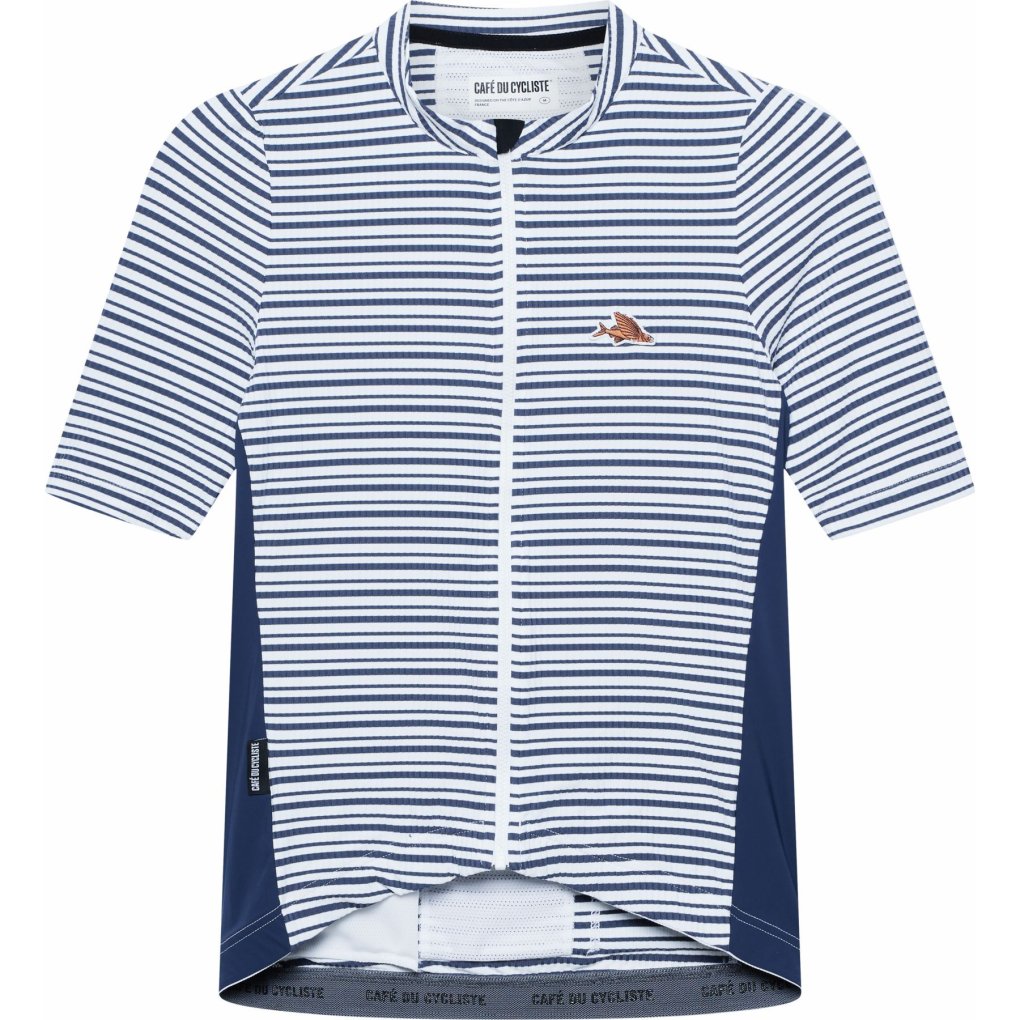 Café du Cycliste Romy Short Sleeve Jersey Men - white/navy