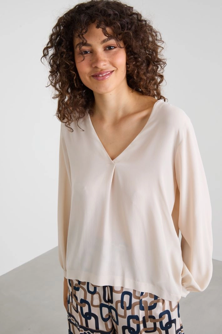 Crepe blouse - IVORY