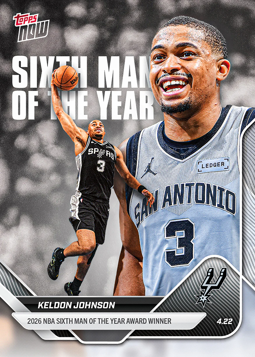 Keldon Johnson - 2025-26 NBA Topps NOW® - Card 6MOY - PR: 2100