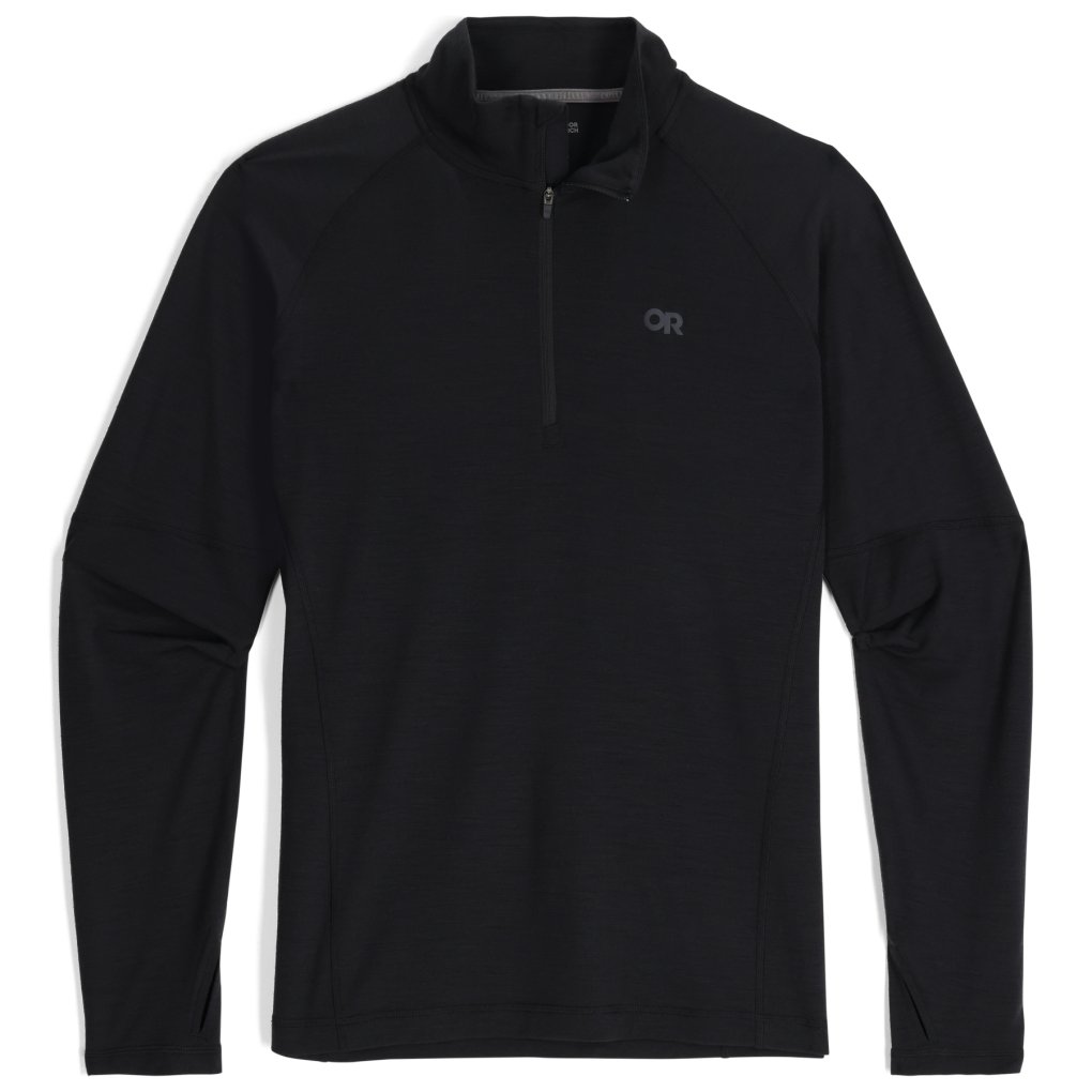 Outdoor Research Alpine Onset Merino 150 Quarter Zip Long Sleeve Shirt Men - black